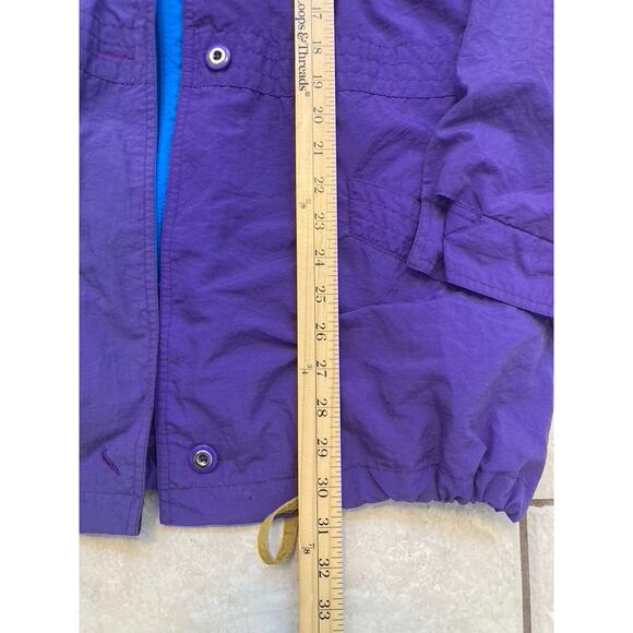 Vintage Retro 80s Windbreaker Jacket Atlantic Unisex Medium Purple - Picture 4 of 8